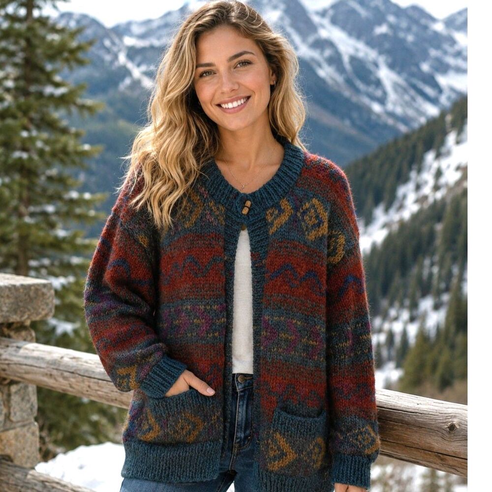 Ganesh Himal 100% Wool Hand-Knit Sweater from Nepal